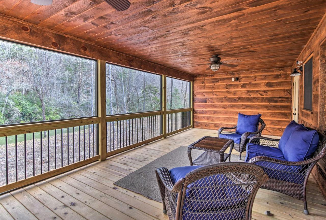 Modern Murphy Cabin With Nottely River Views! Dış mekan fotoğraf